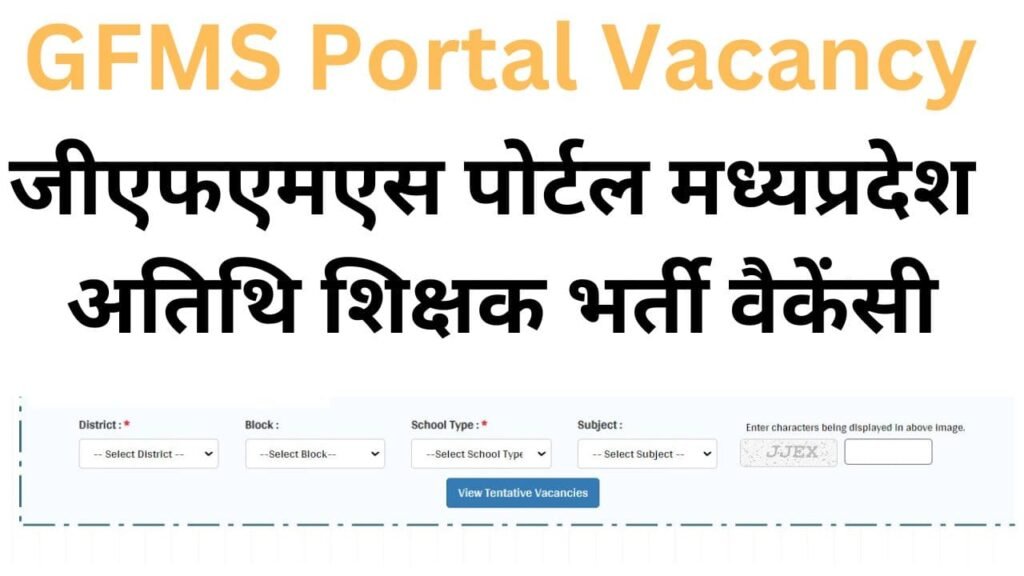 GFMS Portal Vacancy 2024